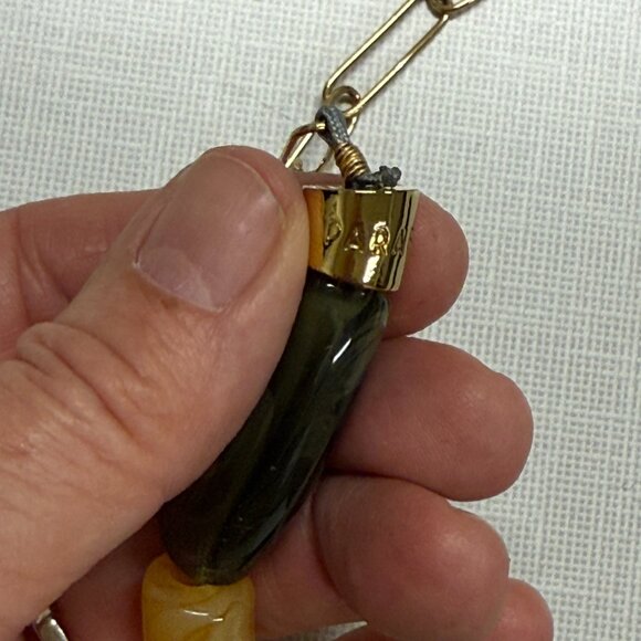 PARABAYA Multicolor Resin Beaded Elastic Necklace, FRANCE - Picture 2 of 7